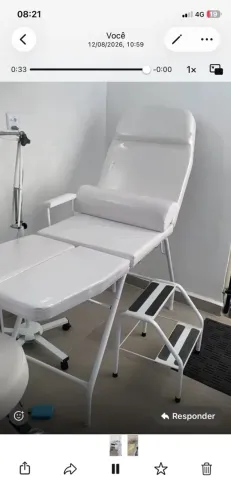 Cadeira para estética e podologia em ótimo estado