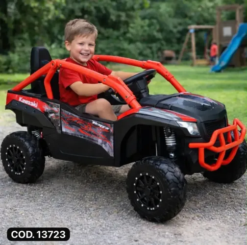 CARRO ELÉTRICO UTV KAWASAKI KRX 1000 24V VERMELHO - BEL ?