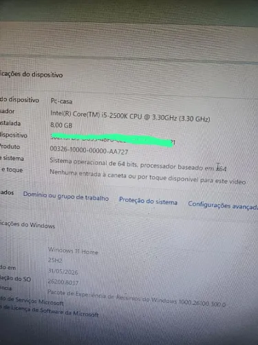Vendo PC CORE I5 2500K