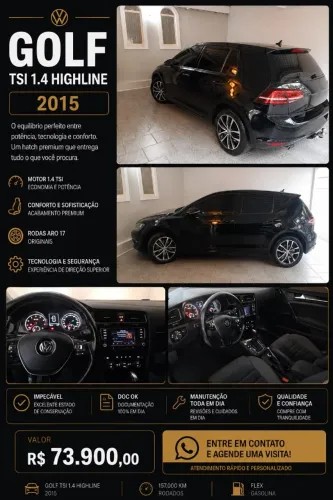 Volkswagen Golf Highline 1.4 TSI 140cv Aut. 2015