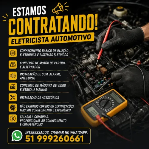 ELETRICISTA AUTOMOTIVO COM EXPERIÊNCIA