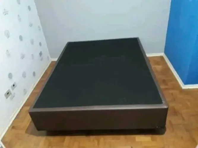Base Cama Box Viúva 128x188 Corino ou Suede Cores Pagamento na Entrega