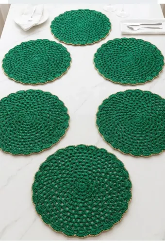 Kit de sousplat verde bandeira