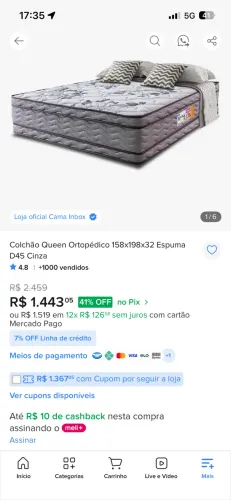 Vendo colchão Queen ortopédico - medidas na foto !