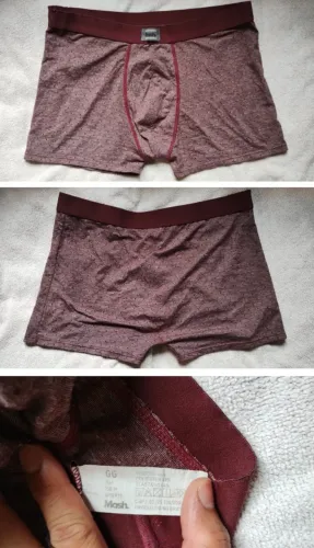 Cueca Boxer Mash Vinho Roxo e Frifil Rosa kit 3pçs
