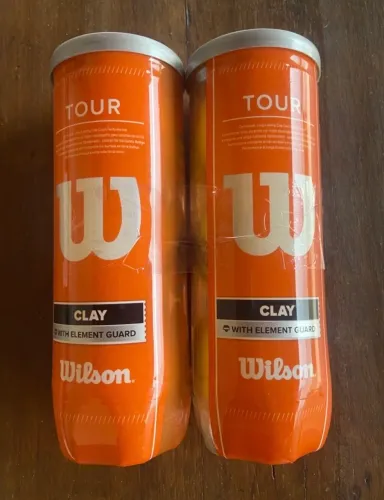 Bolas Wilson Clay Tour - kit c/ 2 tubos Importadas