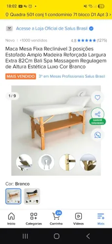 Macra de massagem 7 meses de uso