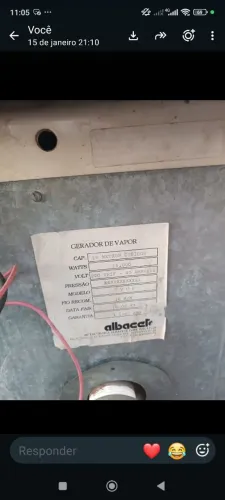 Sauna, Gerador de Vapor Albacate de 16 metros cúbicos 220 Volts trifásico