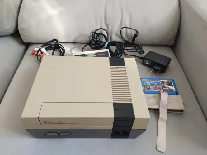 Nes 8bits completo+ cartucho 150 em 1