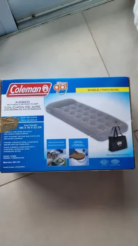 Colchão inflável solteiro Colemam com valvula embutido