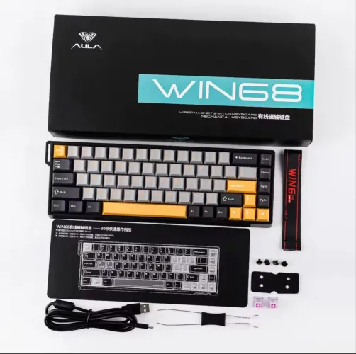 Teclado Magnético AULA WIN68 HE MAX Hall Effect 8000Hz 65% RGB