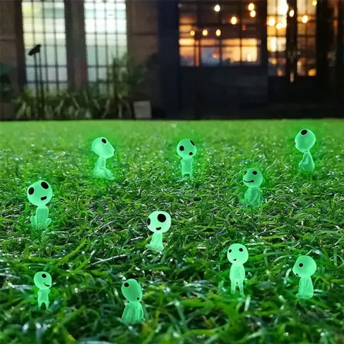 Kit miniaturas fantasmas luminosos 10 peças