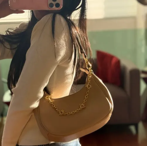 Bolsa Luz da Lua couro legítimo