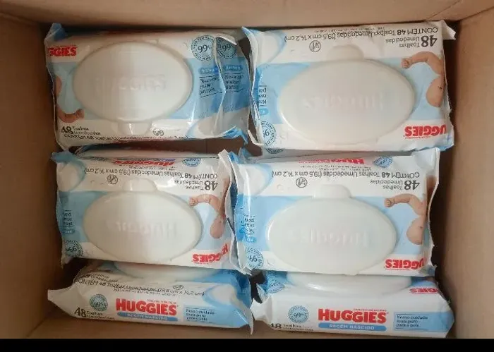 10 pacotes de toalhas umidecidas Huggies recém nascido