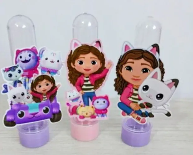 Tubetes acrílico com tags