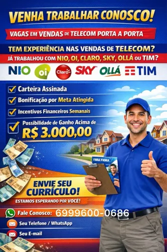 Vaga para Vendedor Externo 