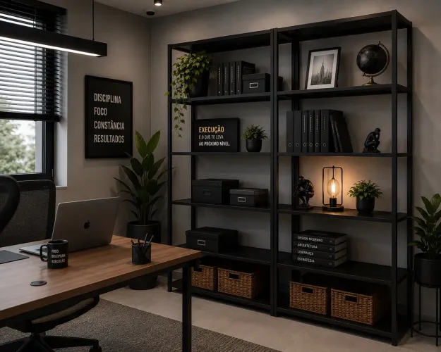 Móvel industrial para o seu escritório