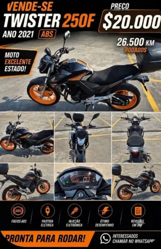 Vendo CB Twister 2021 ABS