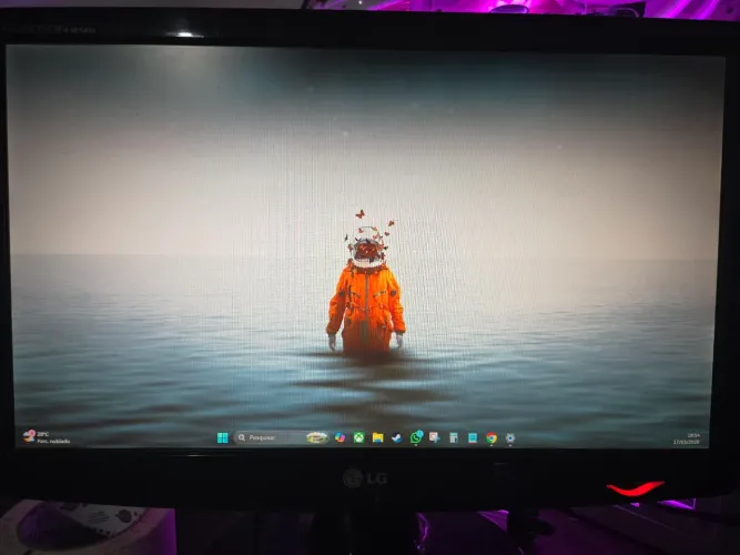 Monitor LG 20" polegas com cabos inclusos