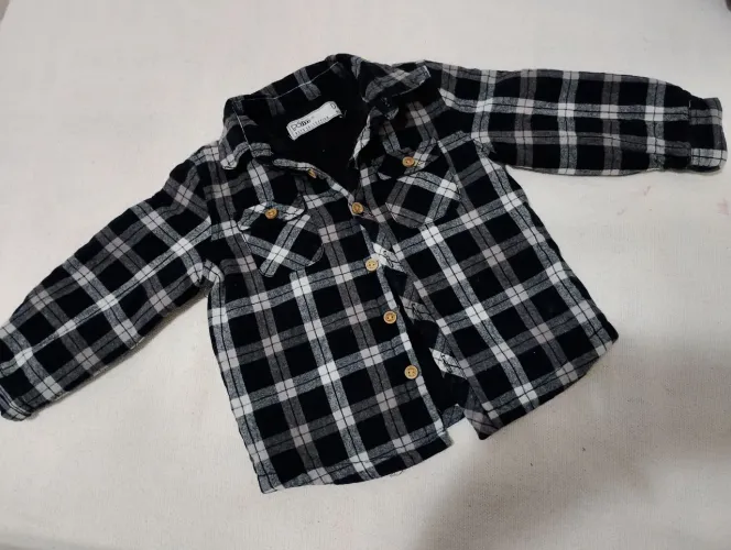 Camisa xadrez infantil forrada
