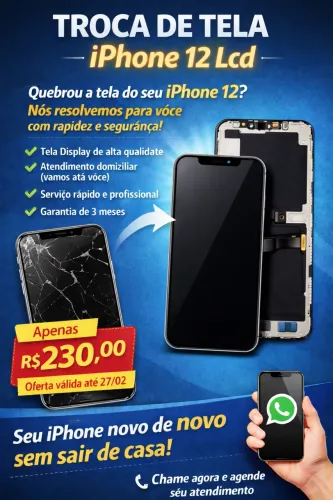 Tela IPhone 12 Lcd - Instalada 