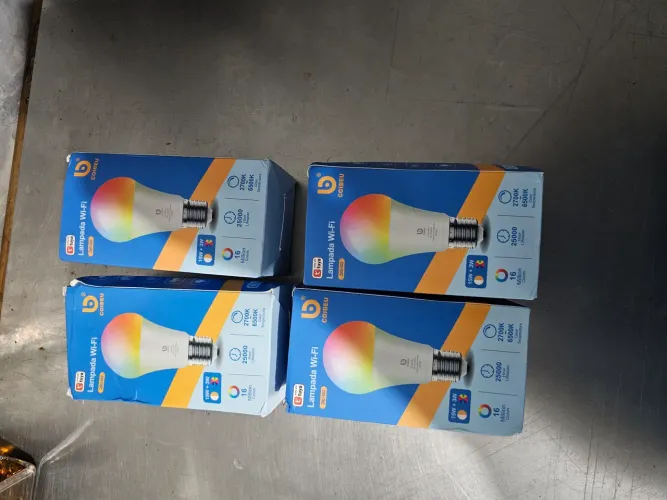 Lâmpada LED Inteligente WiFi RGB 16MI Cores 3000K-6500K E27 12W+3W Coibeu