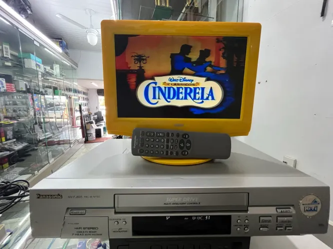video cassete 7 cabeças panasonic nv fj605 super vídeo hi-fi