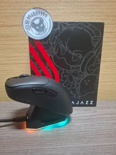 Mouse Sem Fio Ajazz AJ179PRO, Tri-Mode, PAW3395, 8000hz, C/ Base de Carregamento RGB