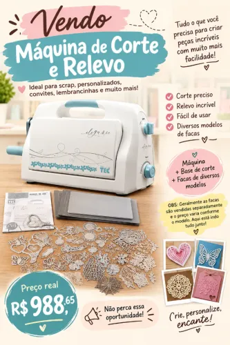 MÁQUINA DE CORTE E RELEVO ELEGANCE TOKE E CRIE