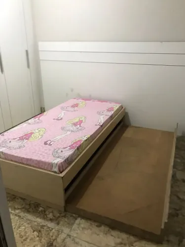 BICAMA DE SOLTEIRO 100% MDF COR BEGE. SEM COLCHÃO.