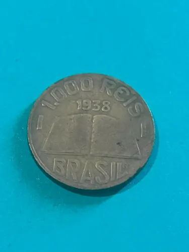 moeda brasileira de 1.000 Réis de 1938, em homenagem ao Padre José de Anchieta