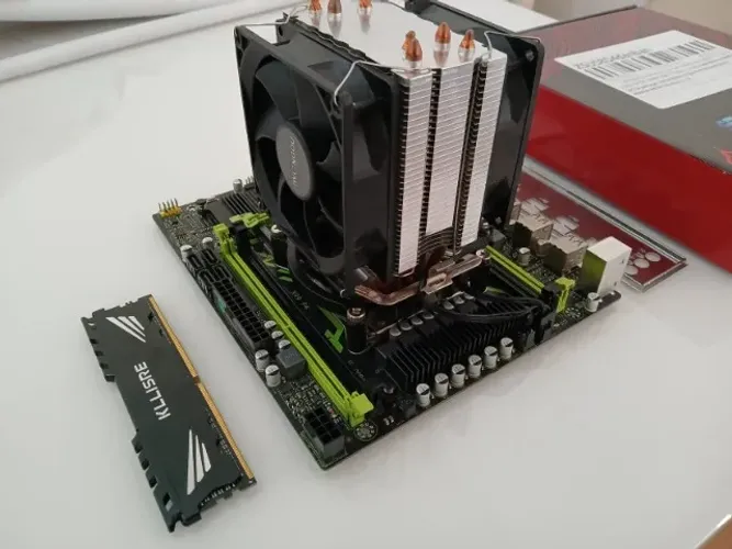 Kit Xeon (E5 2650-V4 + 8GB RAM DDR4 2666Mhz + Placa Mãe X99-8D4 ZSUS + Air Cooler Dual Fan