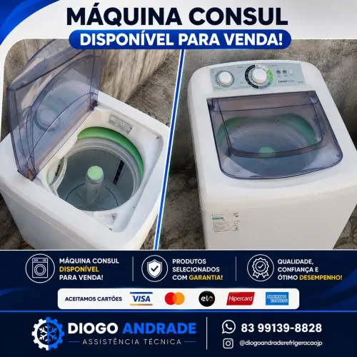 Máquina de lavar Consul 8kg garantia 3 meses