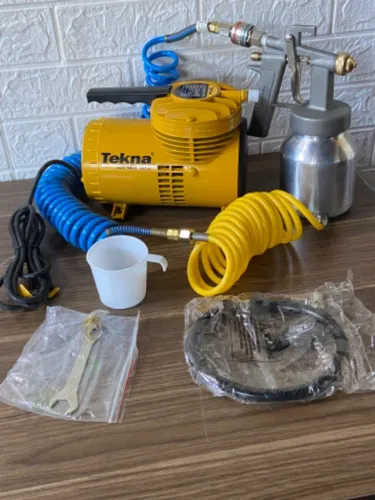 Compressor de Ar Tekna CD1.2B + Pistola de Pintura - Nunca Usado