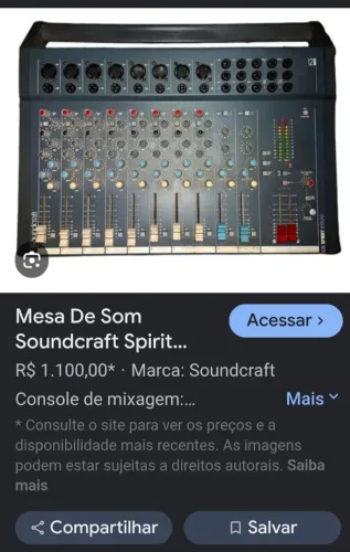 Mesa de som spirit folio si 18 canais 