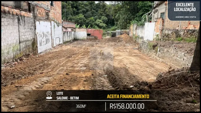LOTE DE 360M² NO SALOME - EXCELENTE LOCALIZAÇÃO - DOCUMENTAÇÃO OK