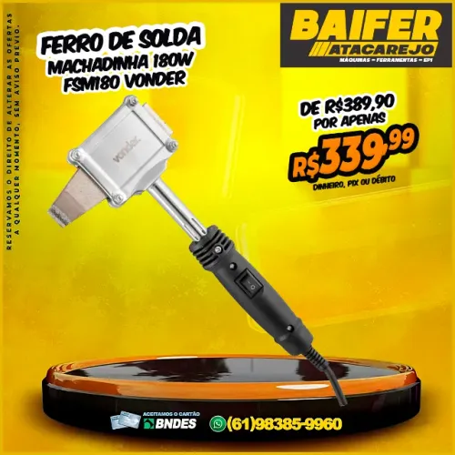 Ferro de Solda Machadinha 180w Fsm180 Vonder