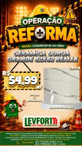 Cerâmica coroa grande 82x82 reealle mt