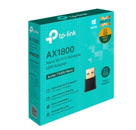 Adaptador Wireless TP-Link AX1800 Archer TX20U Nano 14336