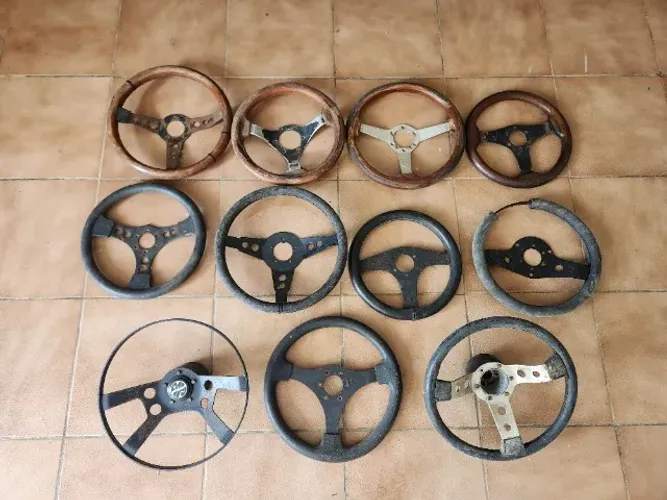 Lote volantes antigos Puma MP Lafer Porsche Fusca Opala Farus Miura Buggy Fiat