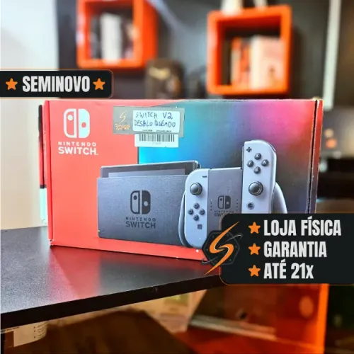Nintendo Switch V2 DESBLOQUEADO (seminovo)