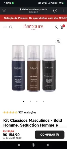 Body Splash Desodorante Corporal 200ml cada um (3) por 120