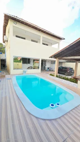 Casa pra Alugar em Itamaracá com Piscina Aquecida e 05 Quartos com Ar, 100 metros do Mar.