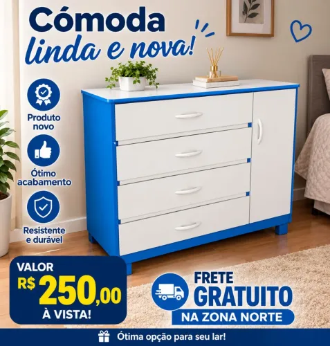 Vende se cômodas novas, entrega grátis na ZN.