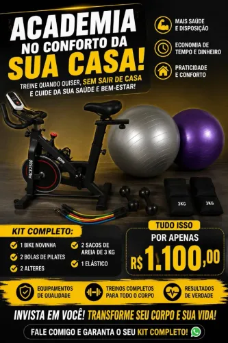 Bicicleta Ergometrica + acessórios