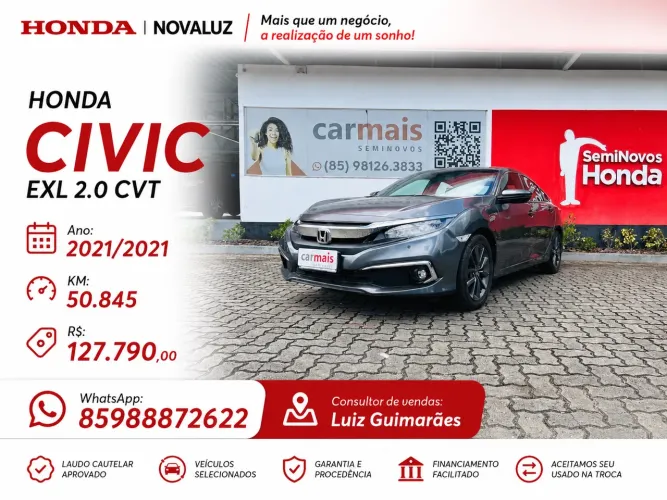 Honda Civic Sedan EXL 2.0 Flex 16V Aut.4p 2021