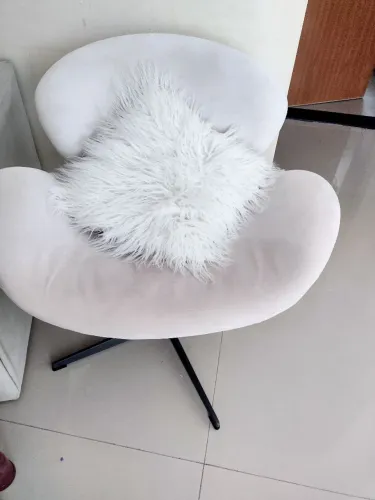Poltrona Egg Giratória 360° Offwhite