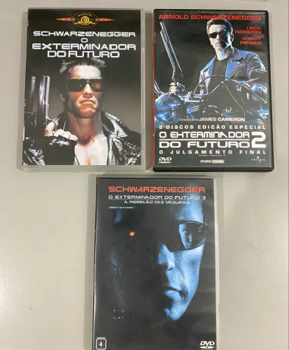 O Exterminador do Futuro Trilogia 1, 2 e 3 - DVD James Cameron / Schwarzenegger