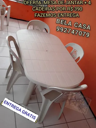 MESA RETANGULAR 6 LUGARES D DESMONTAVEL