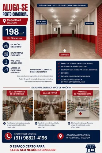 ALUGA-SE PONTO COMERCIAL NA RODOLFO CHERMONT.
